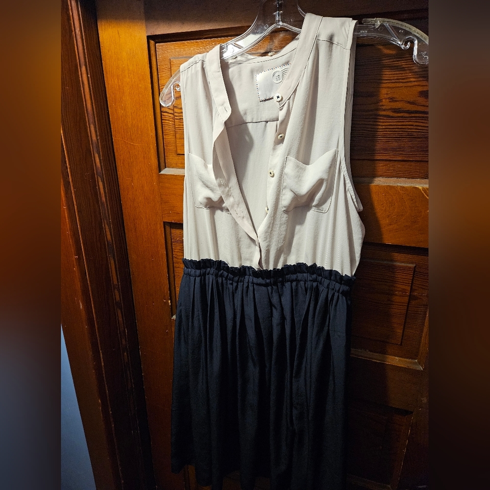 Anthropologie Sleeveless Two-Tone Dress